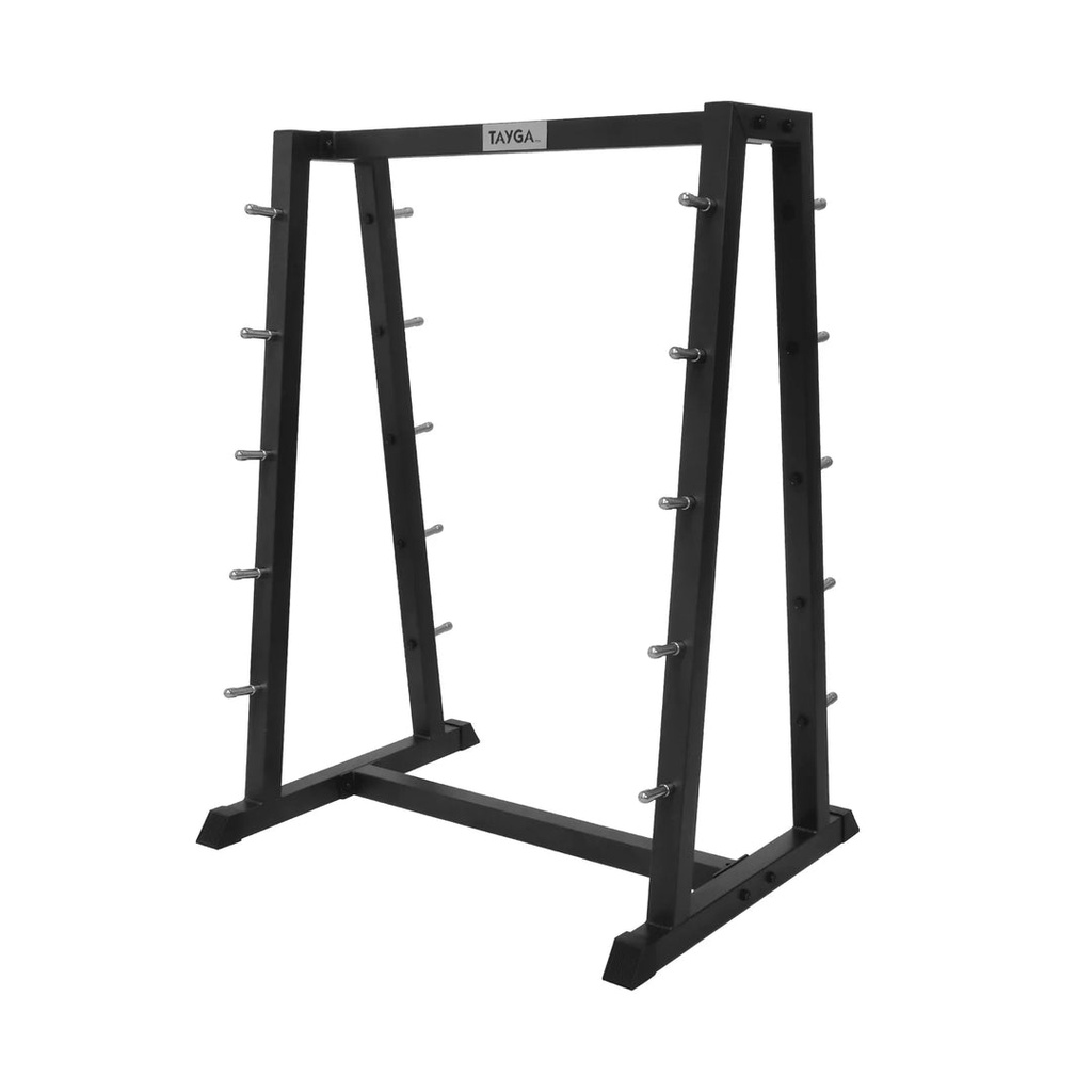 [129] RACK NEGRO PARA BARRA RECTA O Z CON PESO INTEGRADO TAYGA