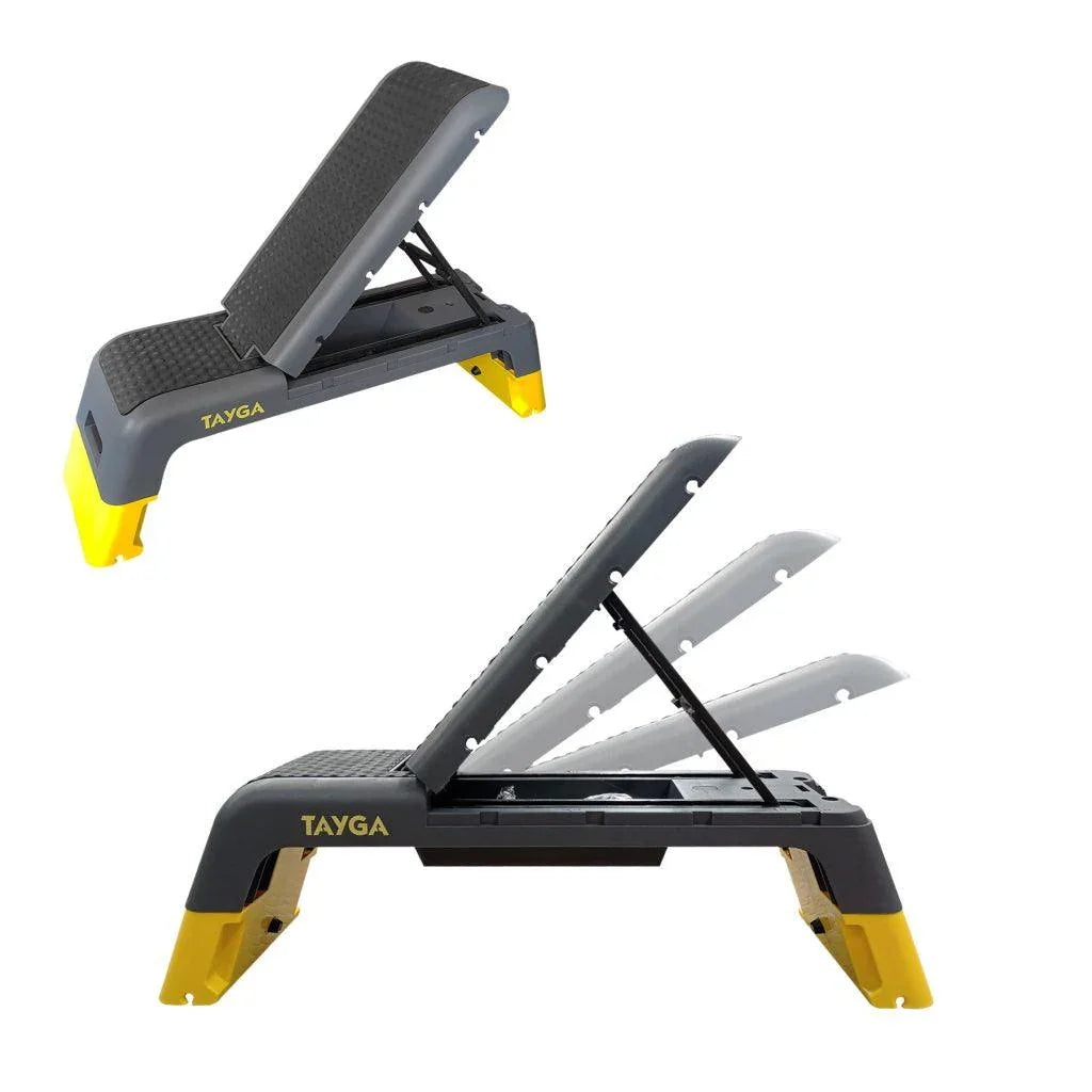 BANCO STEP MULTIPOSICIONES AMARILLO/GRIS TAYGA