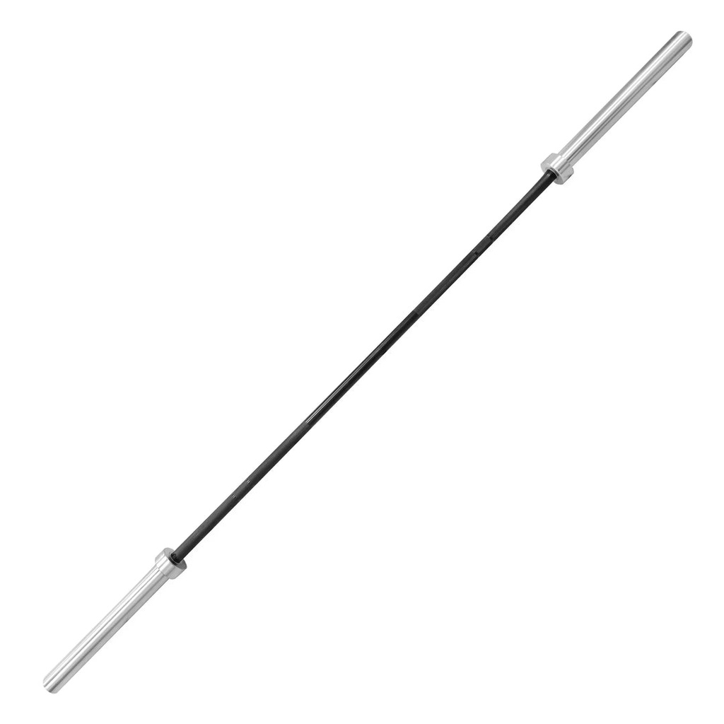 [166] BARRA OLIMPICA NEGRA/CROMADA 2.2MX29MM 4 BALEROS 1000 LB TAYGA