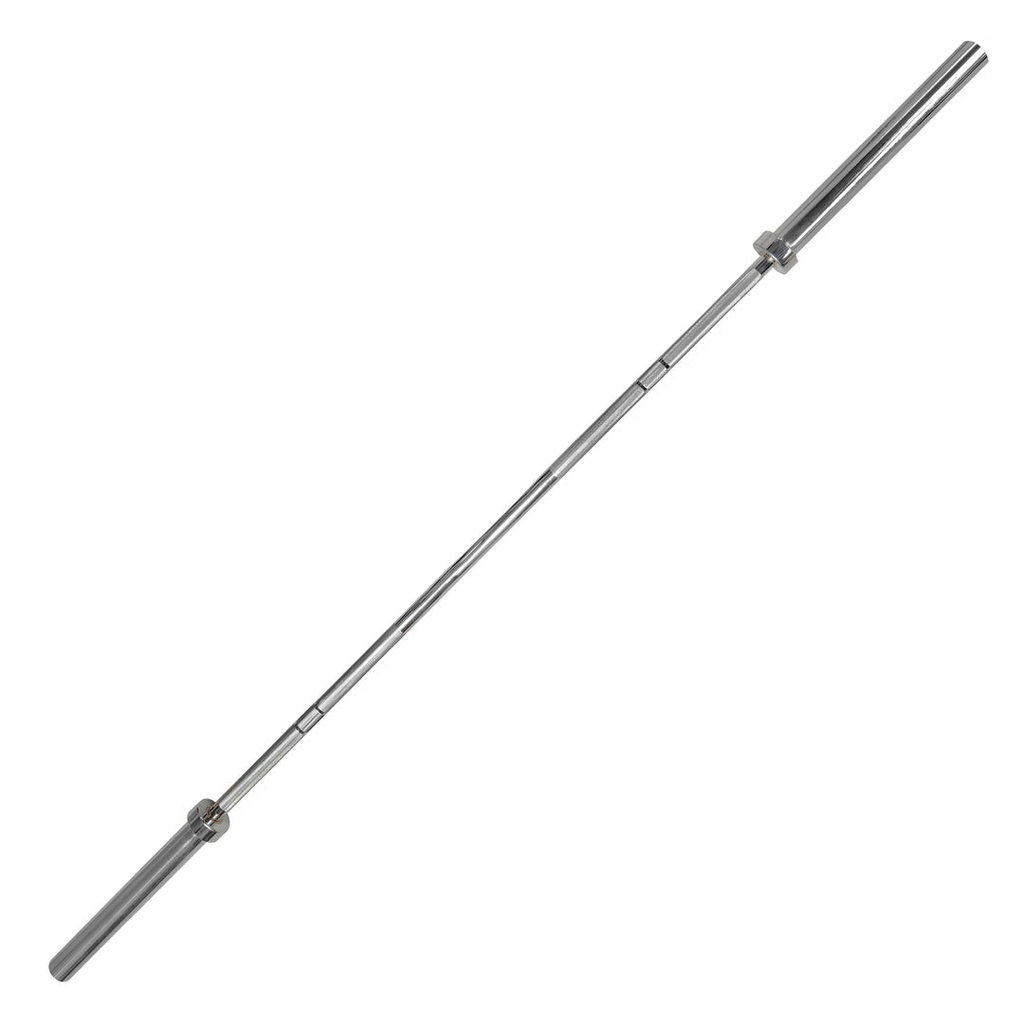 [203] BARRA OLÍMPICA 2.20 MTS. CROMADA CARGA 600 LB TAYGA