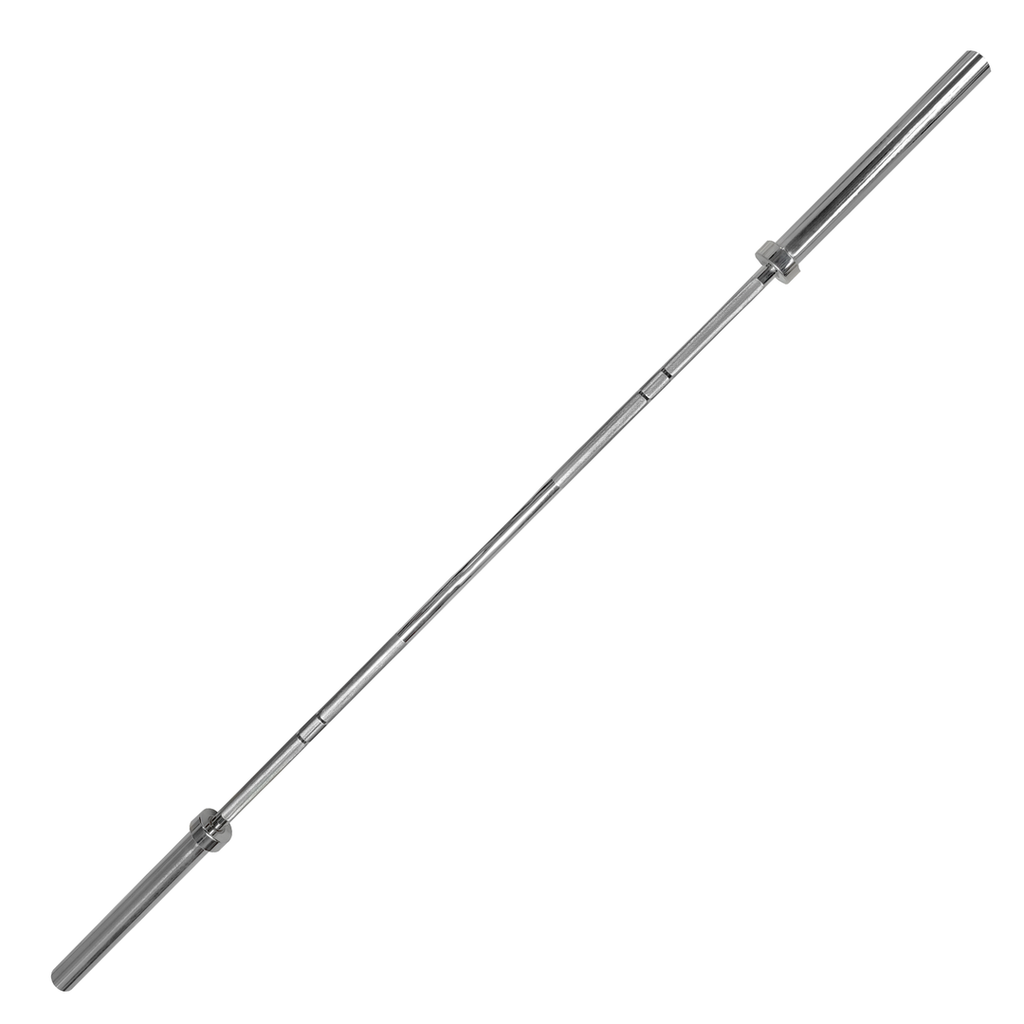 [207] BARRA SEMIOLIMPICA 1.8M 300LB CROMADA, BUJES NYLON TAYGA