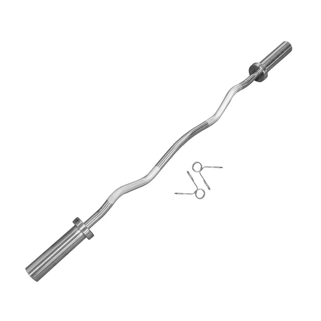 [243] BARRA OLÍMPICA Z CROMADA, BUJE DE BRONCE 1.20M CON SEGUROS TAYGA