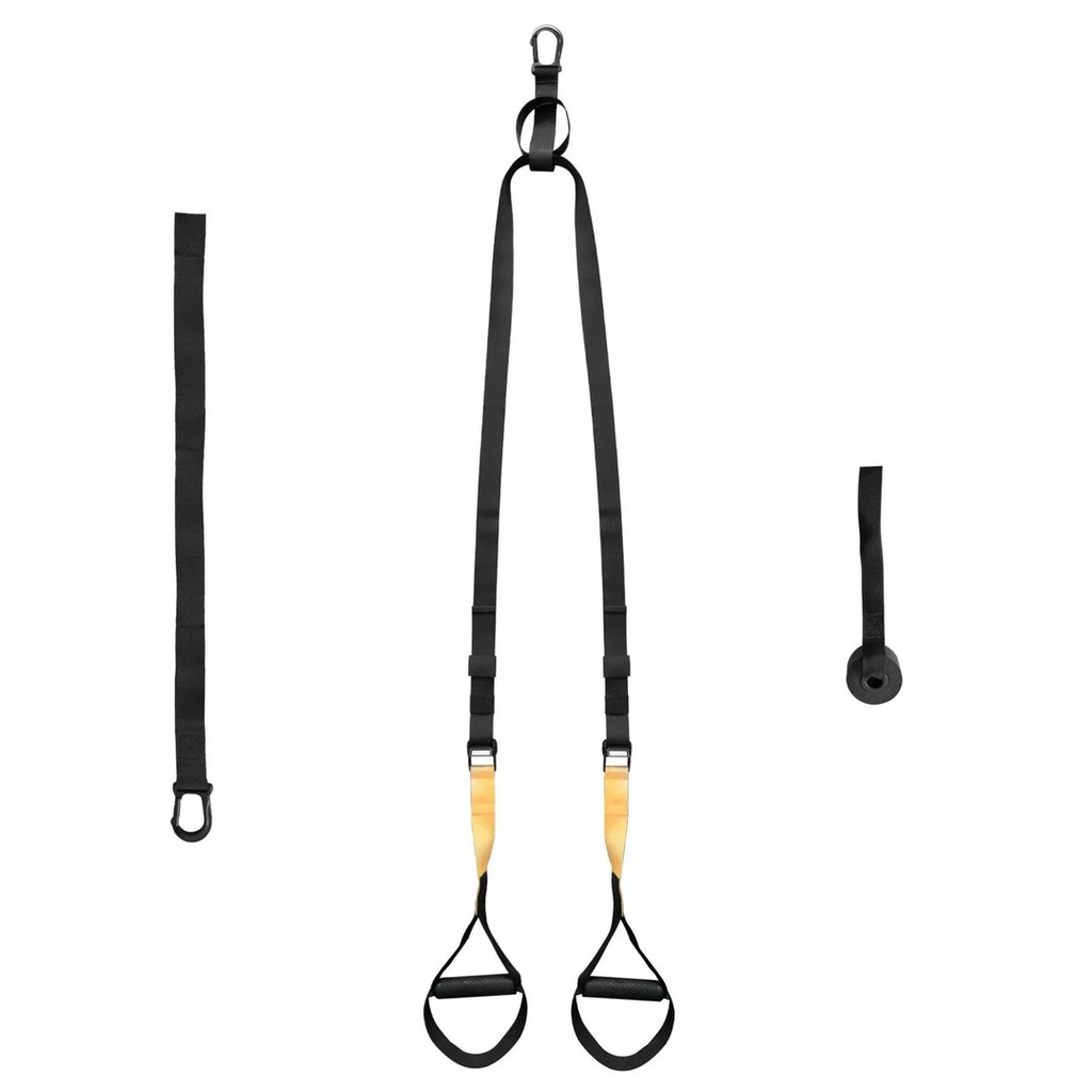 KIT CUERDA DE SUSPENSIÓN AMARILLO/NEGRO CON ACCESORIOS TAYGA
