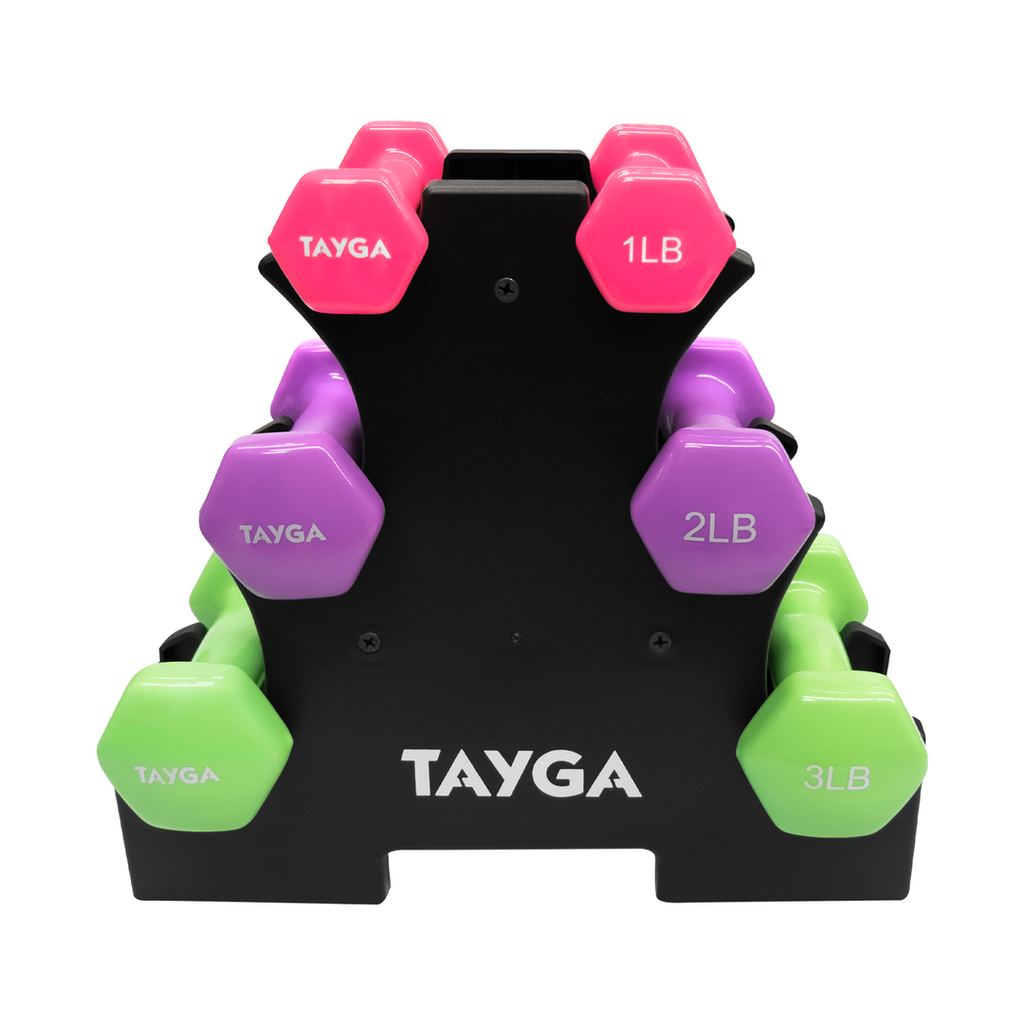 [309] SET MANCUERNAS VINÍLICAS 3 PARES DE 1, 2, 3 LB TAYGA