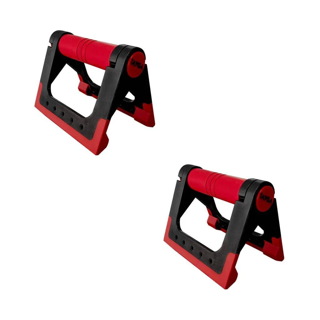 PAR BARRA PUSH UP PLEGABLE, NEGRO-ROJO TAYGA