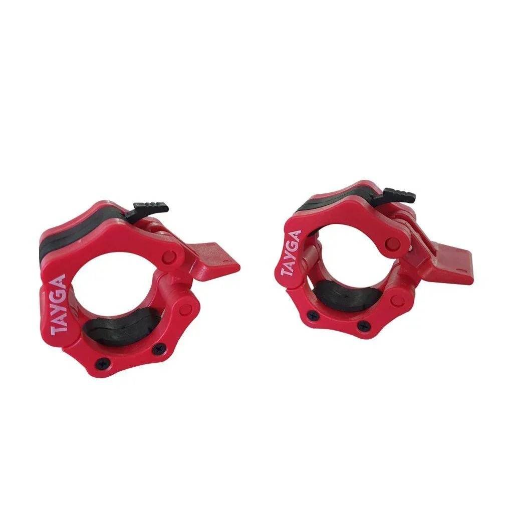 PAR SEGUROS COLLAR PLÁSTICO ROJO TAYGA