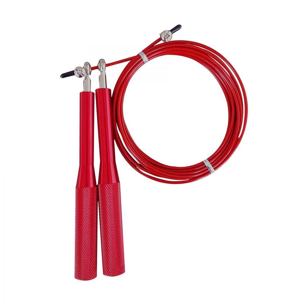 [412] CUERDA PARA BRINCAR METALICA AGARRE ALUMINIO ROJA TAYGA