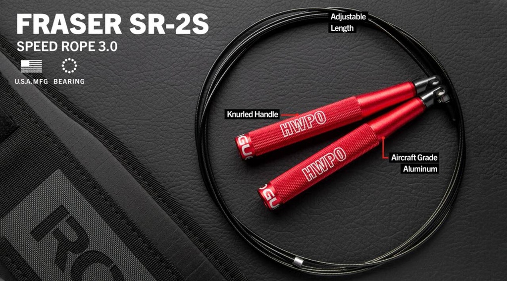 [490] FRASER SR-2S SPEED ROPE 2.0 - CUERDA DE SALTO MANGOS DE ALUMINIO ROGUE