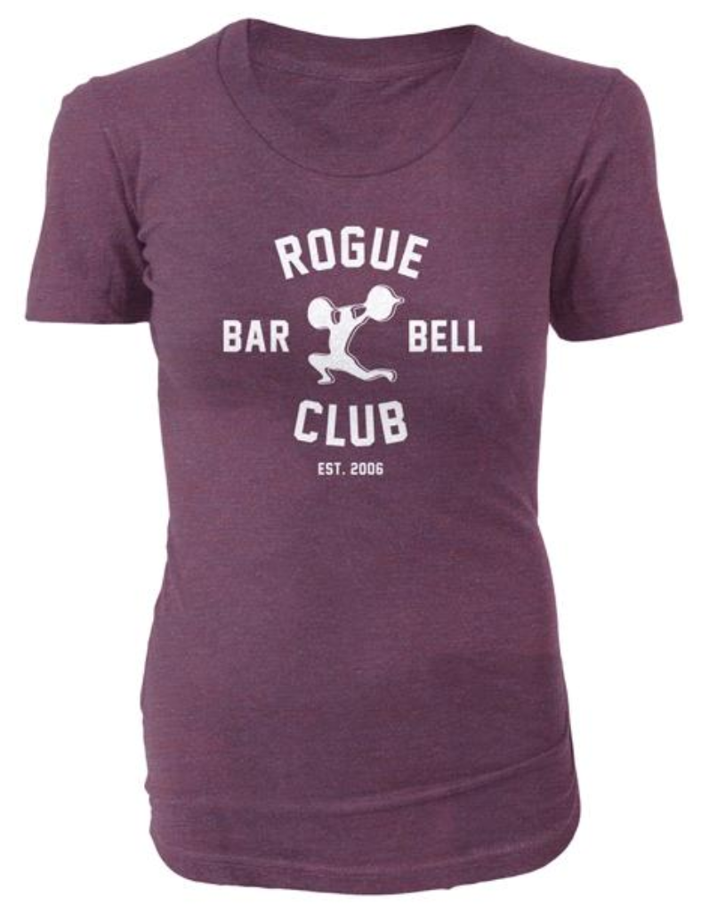 [532] PLAYERA ROGUE BARBELL CLUB MUJER - MARRÓN - PLAYERA DE MUJER