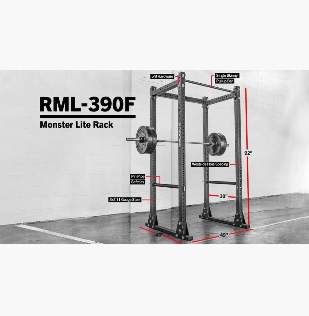 [549] RML-390F FLAT FOOT MONSTER LITE RACK - JAULA DE POTENCIA ROGUE