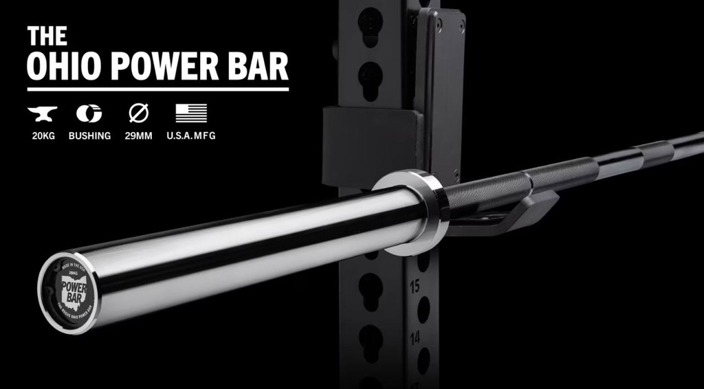 [554] ROGUE 20KG OHIO POWER BAR - BLACK ZINC