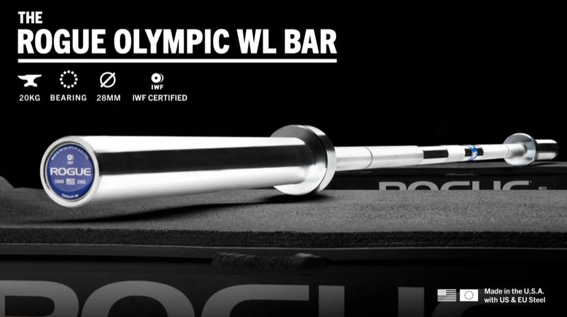[558] ROGUE 28MM OLY WL BAR STAINLESS STEEL W/POLISHED CHROME - BARRA OLÍMPICA PARA HALTEROFILIA