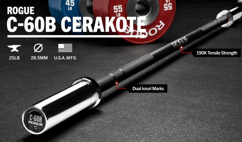 [592] ROGUE C-60B CERAKOTE - BARRA OLÍMPICA CORTA