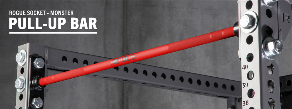 [687] ROGUE MONSTER SMOOTH SOCKET PULL-UP BAR (RED) - BARRA PARA DOMINADAS