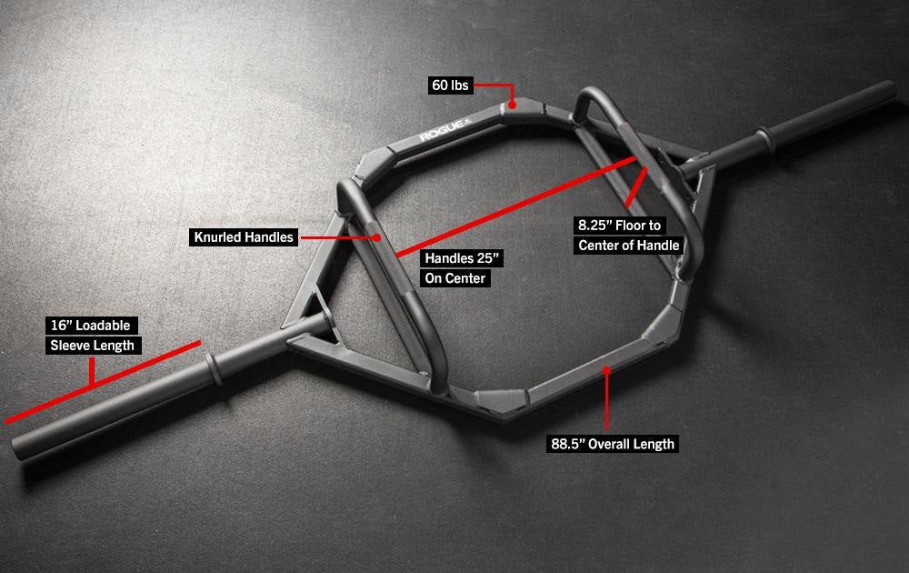 [733] ROGUE TB-2 TRAP BAR - BARRA CON MARCO HEXAGONAL