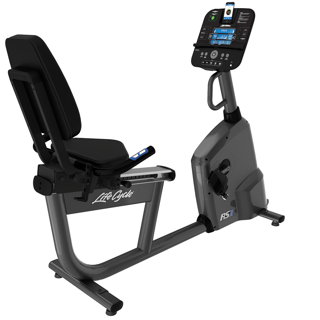 [870] BICICLETA RECUMBENTE LIFE FITNESS RS1 CON CONSOLA TRACK