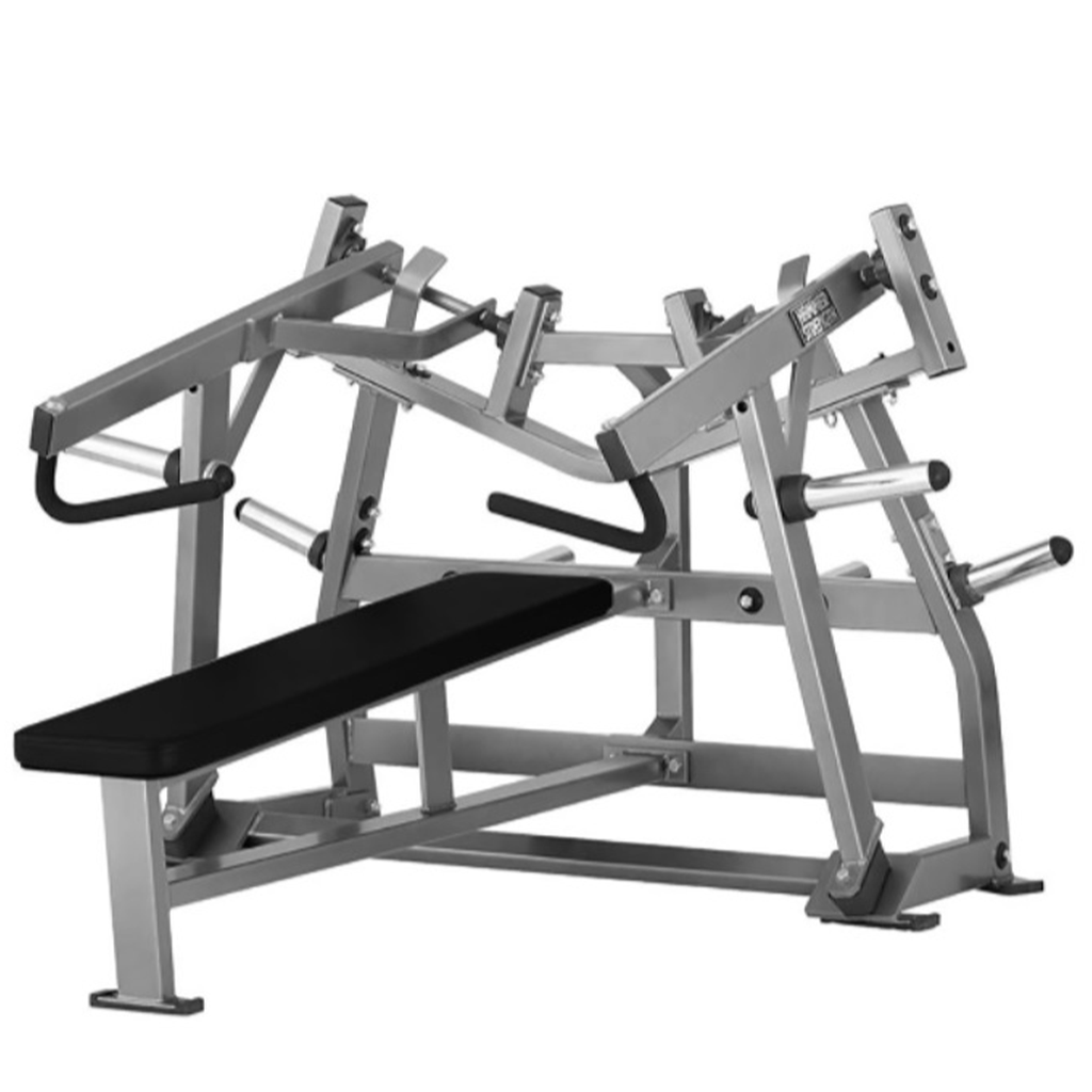 [991] PRENSA DE BANCO HORIZONTAL ISO LATERAL CARGADA CON PLATOS DE HAMMER STRENGTH