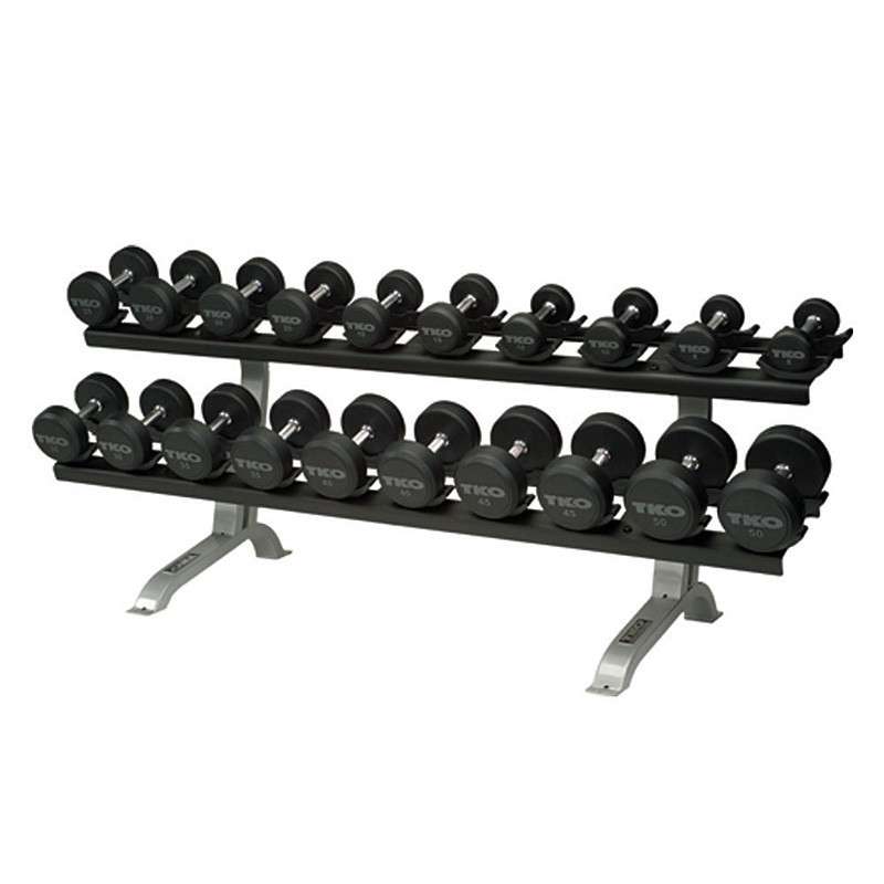 [1260] 10 PAIR DUMBBELL RACK WITH SADDLES TKO