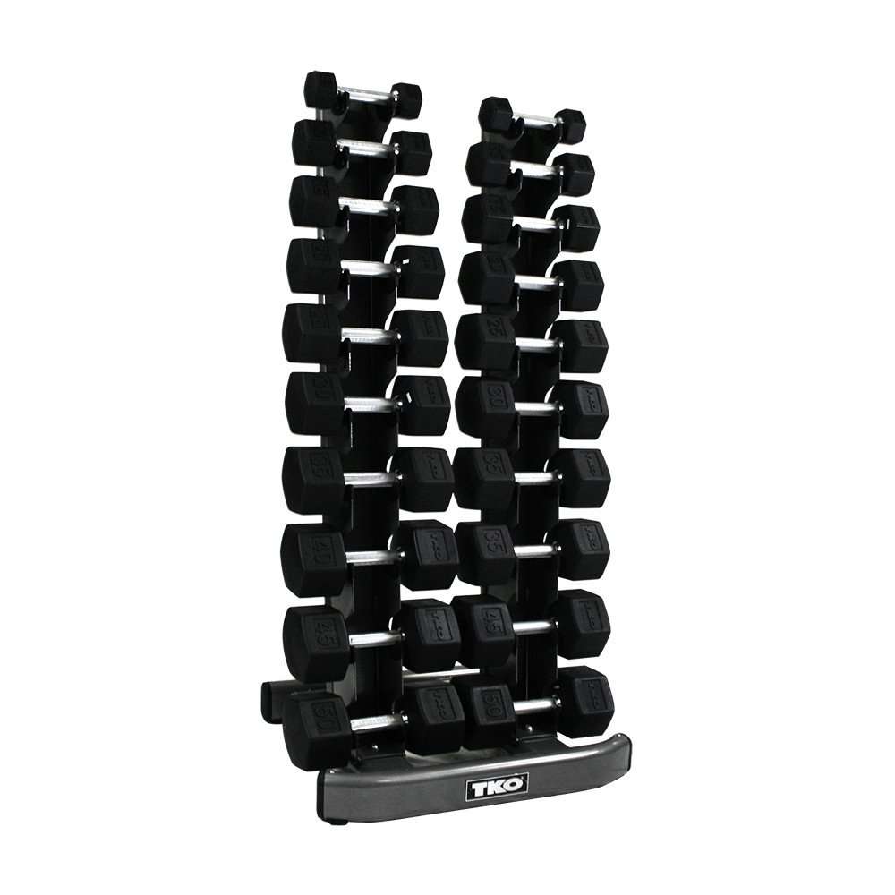 [1273] 10 PAIR VERTICAL DUMBBELL RACK TKO