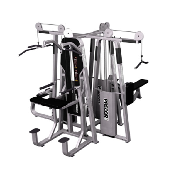 [1448] 4-STACK LONG PULL PULL DOWN TRICEPS PUSHDOWN DIP-CHIN ASSIST PRECOR