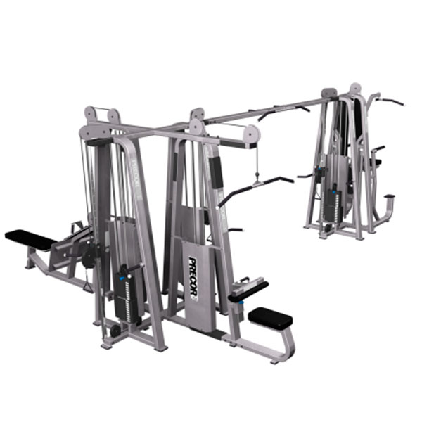6-STACK HI-LO PULLEY PULL DOWN LONG PULL CABLE CROSSOVER DIP-CHIN ASSIST PRECOR