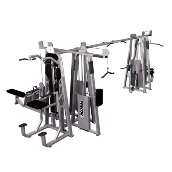 [1457] 6-STACK DIP CHIN ASSIST TRICEPS PUSH DOWN LONG PULL CABLE CROSSOVER PULL PRECOR