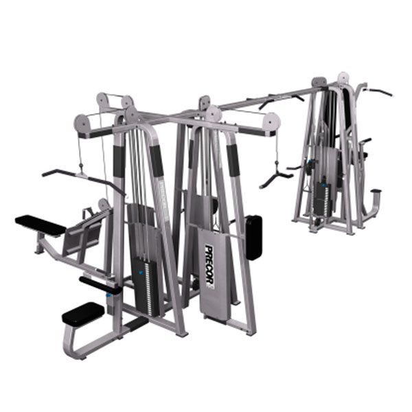 [1458] 6-STACK PULL DOWN TRICEPS PUSH DOWN LONG PULL CABLE CROSSOVER DIP CHIN ASSIST PRECOR