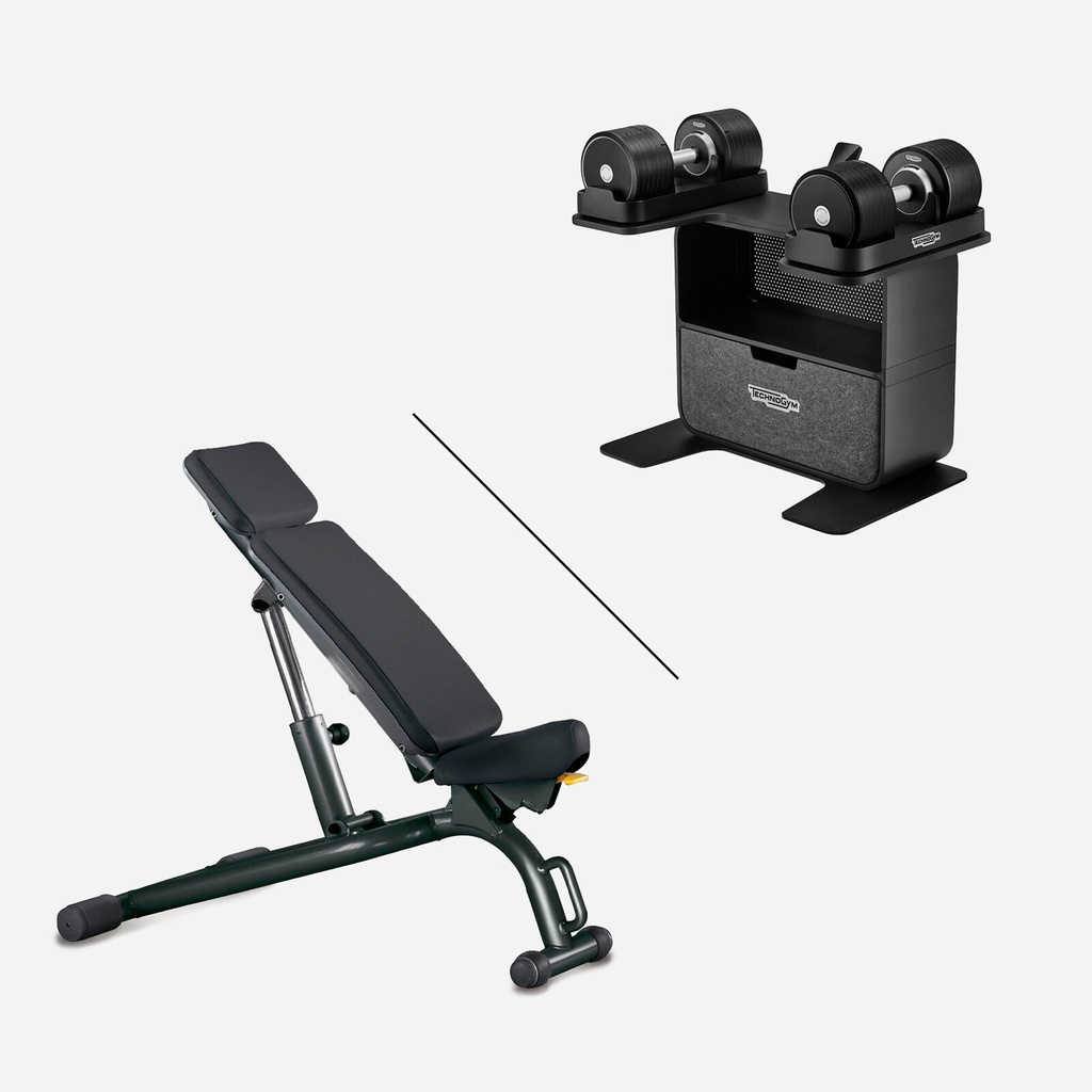 ADJUSTABLE BENCH & TECHNOGYM CONNECTED DUMBBELLS+