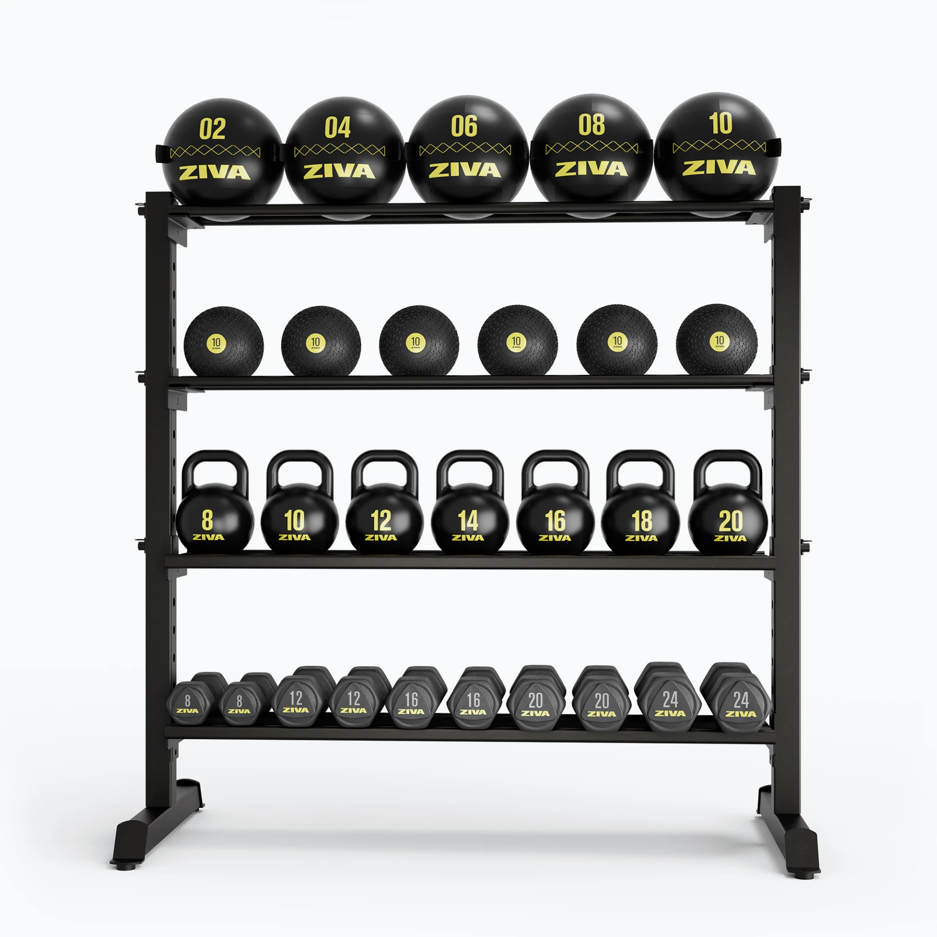 [2284] RACK DE ALMACENAMIENTO MULTIFUNCIONAL XP, 4 ESTANTES ZIVA