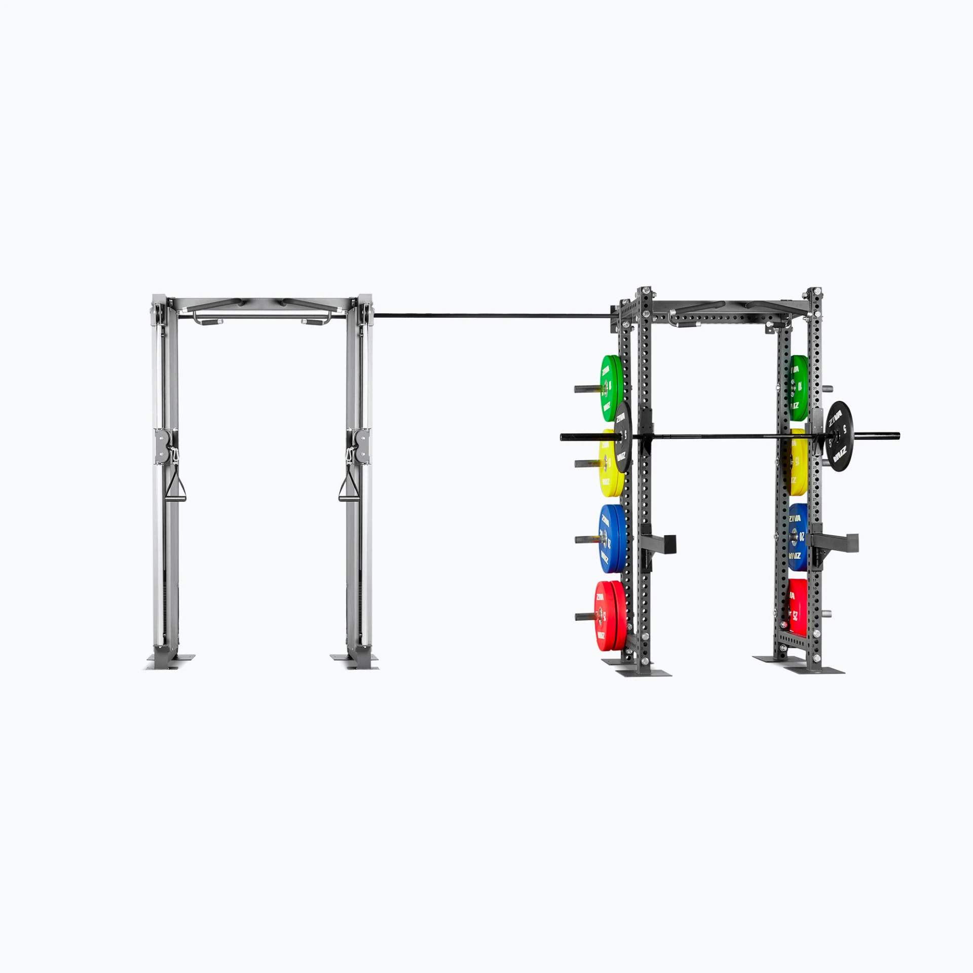 [2358] CABLE DE PARED XP + BARRA DE DOMINADAS INDIVIDUAL + MEDIO RACK DE PARED XP ZIVA