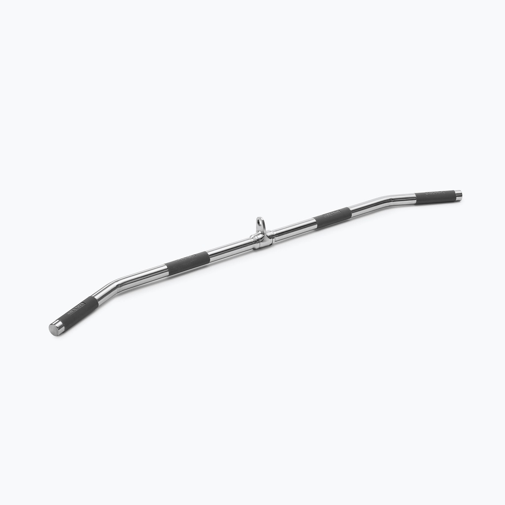 [2384] BARRA DORSAL LARGA DE CROMO DURO DE PRIMERA CALIDAD, 120 CM, CON EMPUÑADURAS DE PU ZIVA