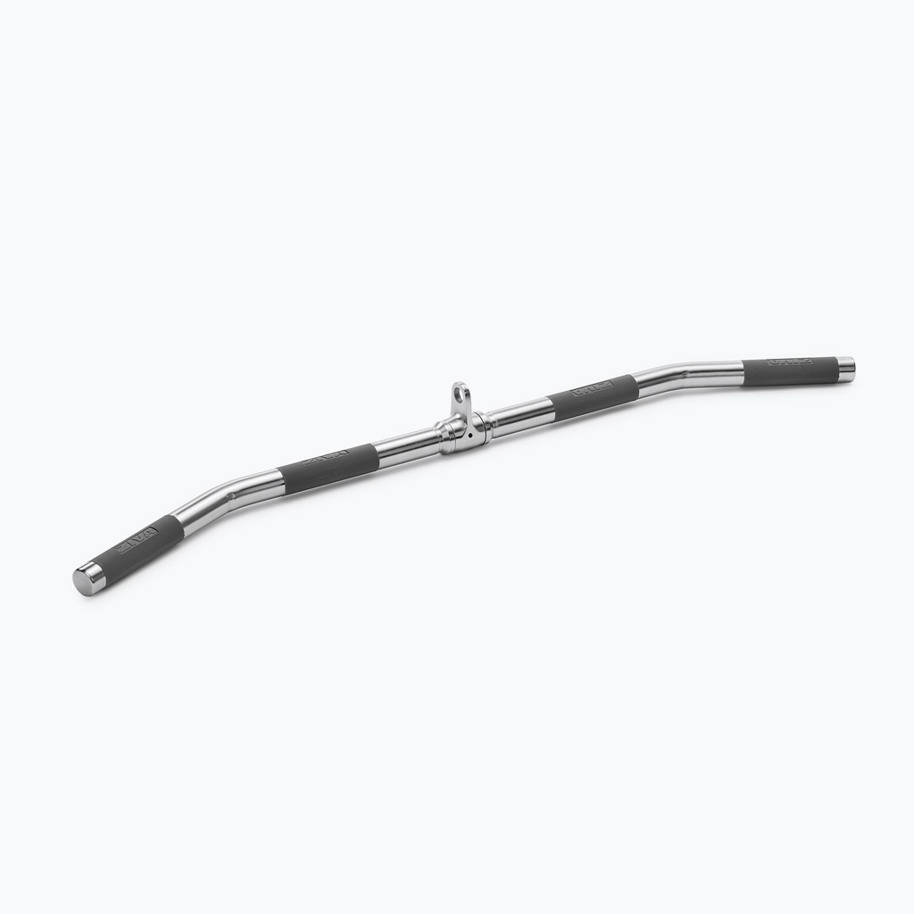 [2396] BARRA DORSAL MEDIANA DE CROMO DURO DE PRIMERA CALIDAD, 95 CM, CON EMPUÑADURAS DE PU ZIVA