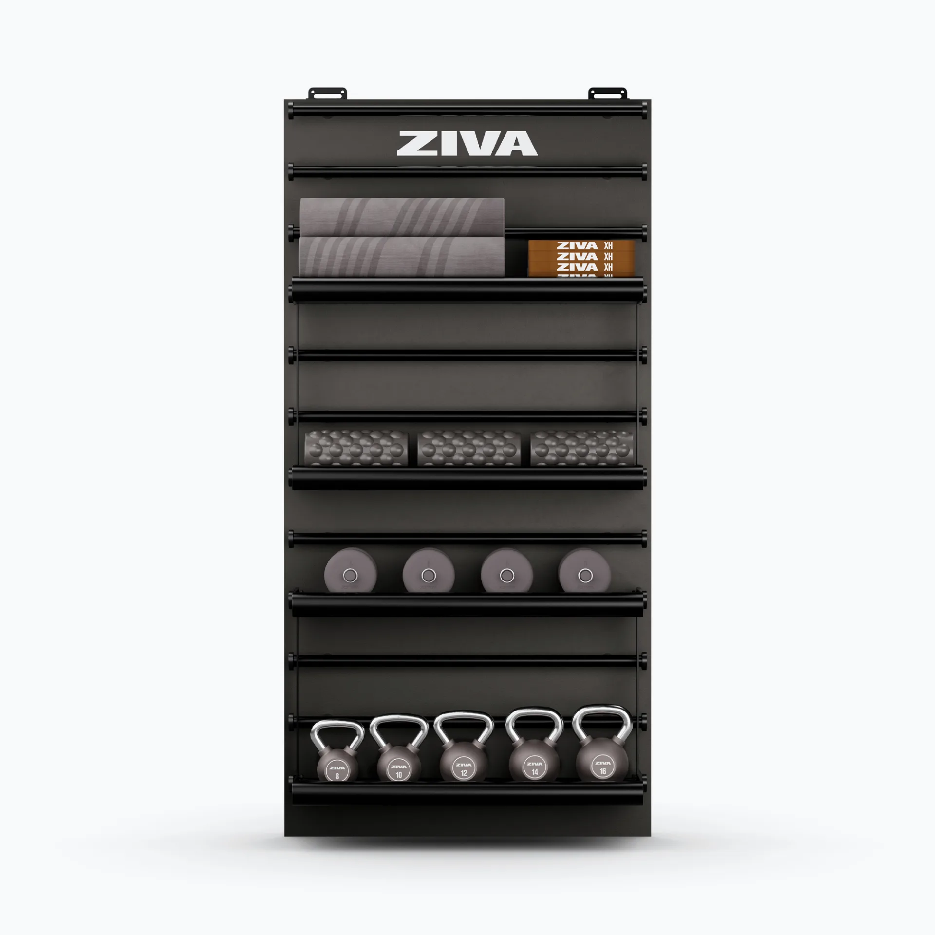 [2524] SISTEMA DE ALMACENAMIENTO DE PARED LUMINA + PAQUETE DE ACCESORIOS ZIVA
