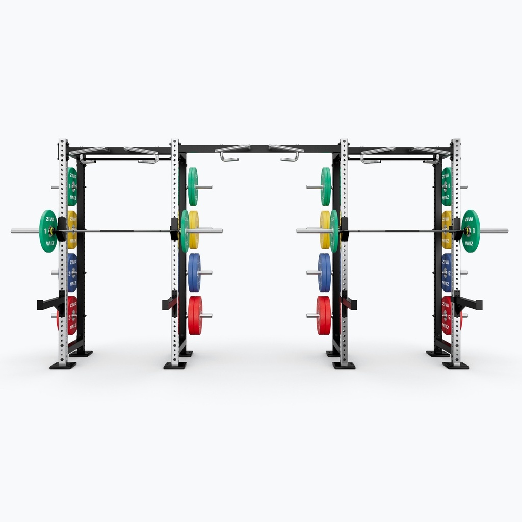 [2628] PARED PARA TRES DOBLE MEDIO RACK INOX ZIVA