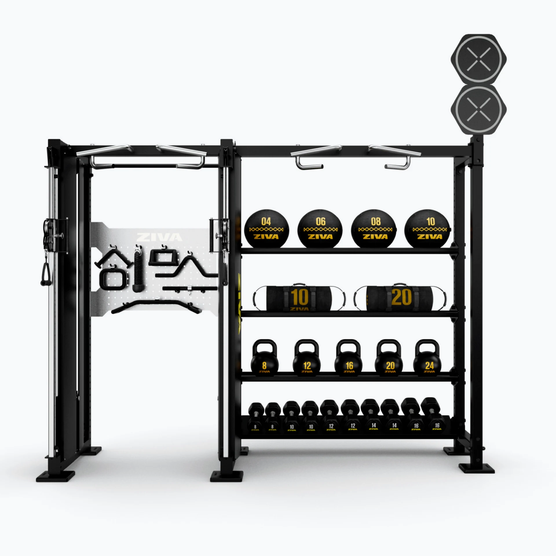 [2630] PARED PARA DOS CABLES Y ALMACENAMIENTO INOX ZIVA