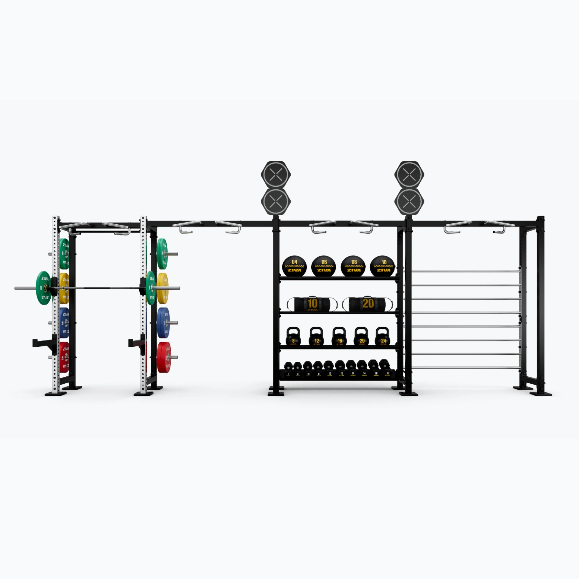 [2634] PARED PARA CUATRO MEDIO RACK INOX ZIVA
