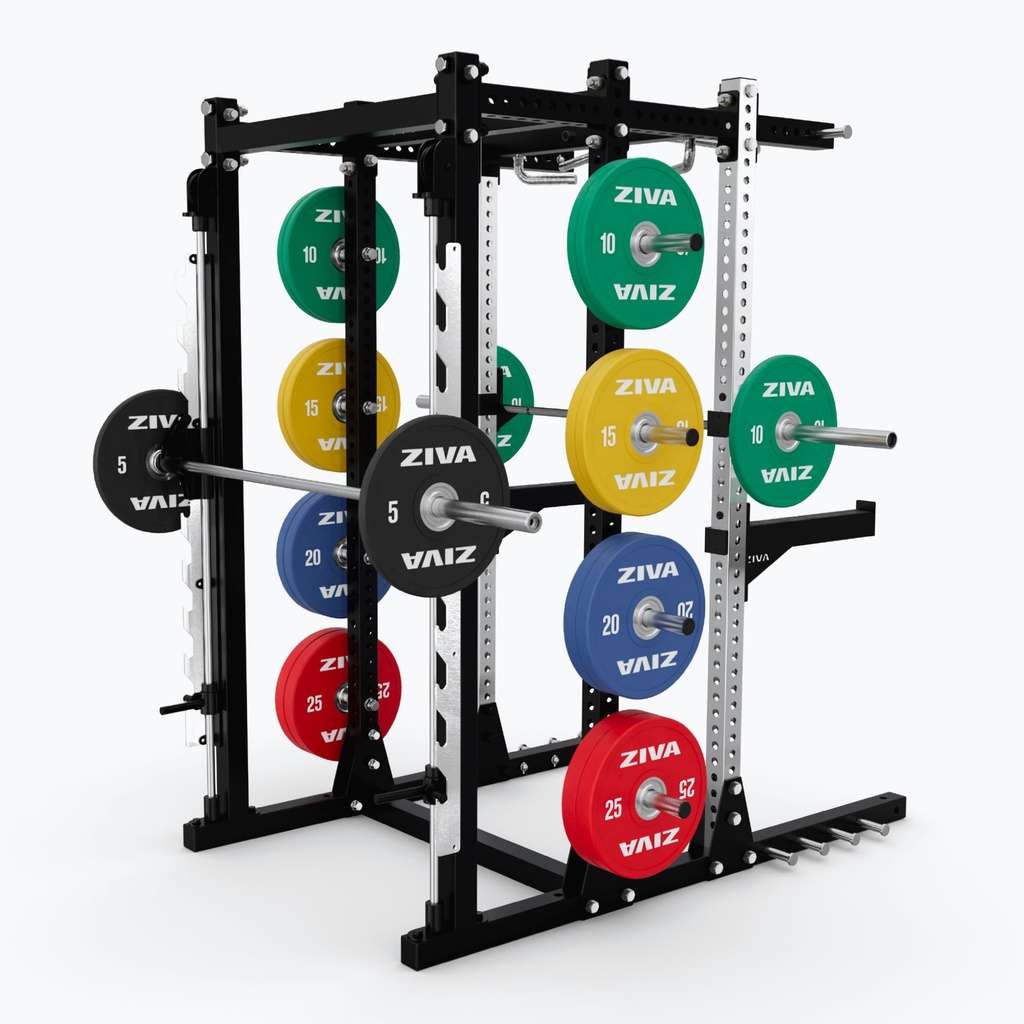 [2663] INOX RACK MEDIO Y MÁQUINA SMITH ZIVA
