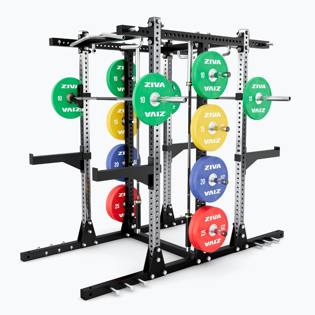 INOX RACK DOBLE MEDIO RESPALDO A RESPALDO ZIVA