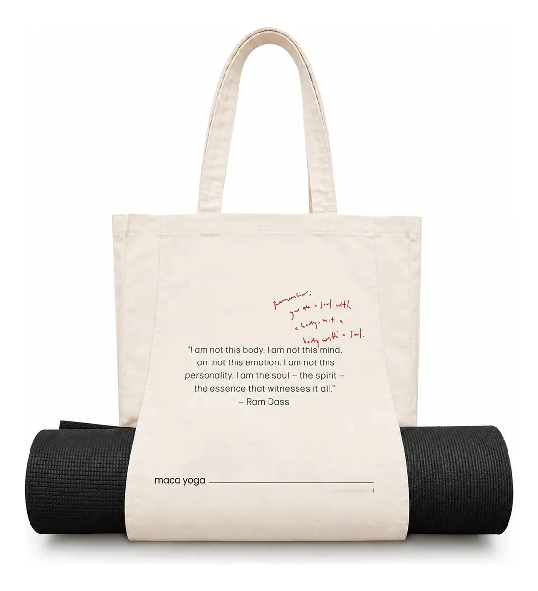 [2709] BOLSA TOTE BAG PARA TAPETE DE YOGA CON BOLSILLO MACA YOGA