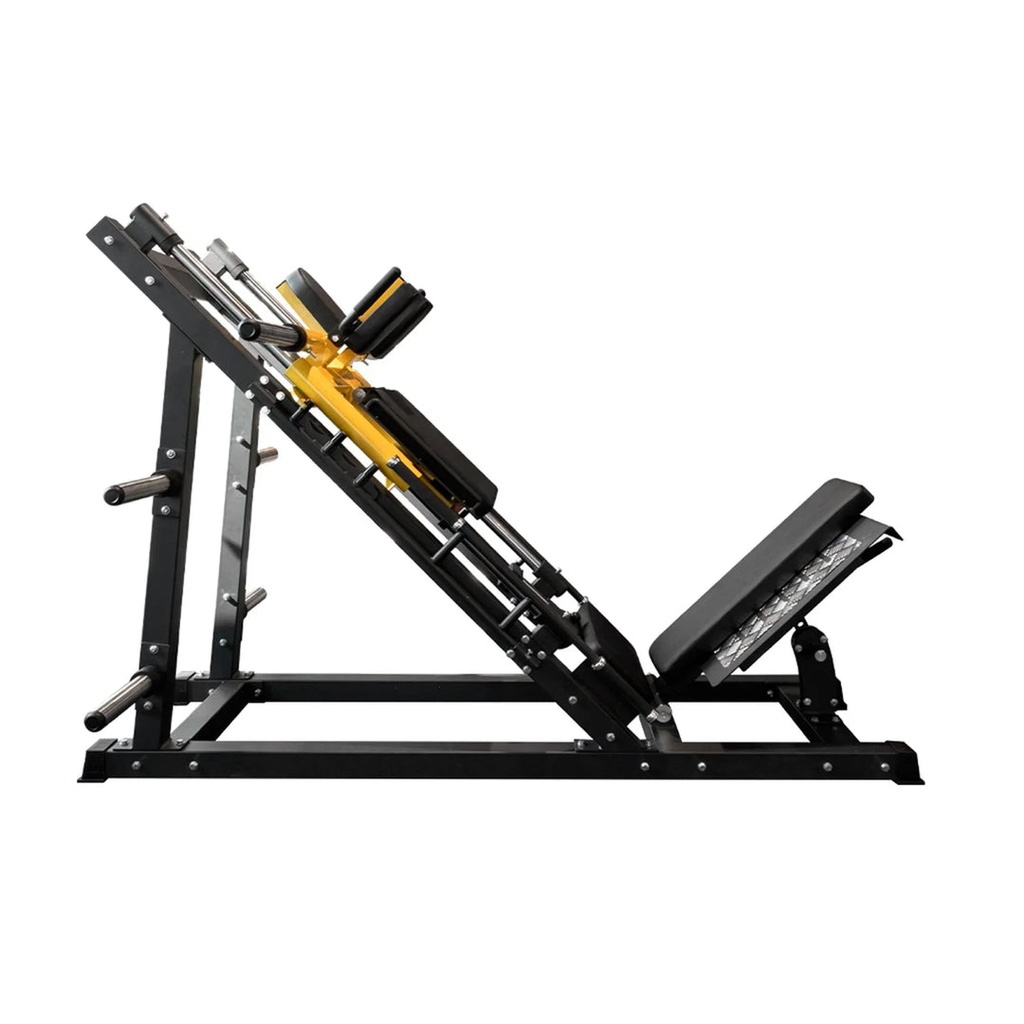 [27] HACK SQUAT CON PRESS INCLINADO TAYGA NEGRO/AMARILLO